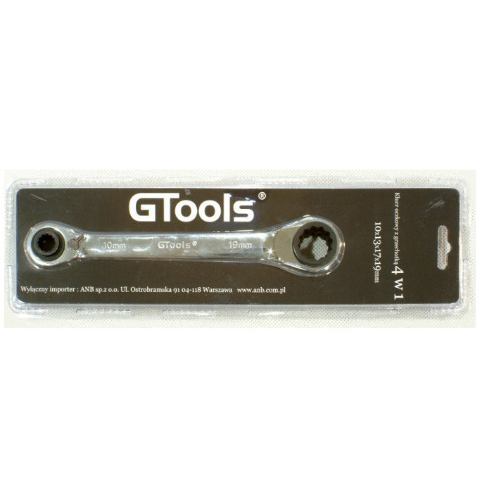 4w1 Klucz oczkowy z grzechotką Gtools GT-1019