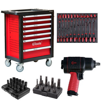 ZESTAW WARSZTATOWY WÓZEK 23EL KLUCZ 1590Nm NASADKI