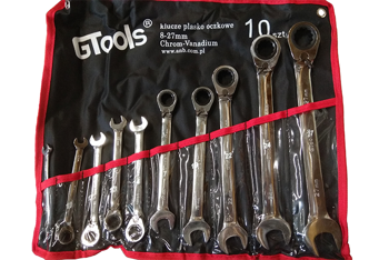 Zestaw 10 kluczy płasko-oczkowych GTools GT-0827!